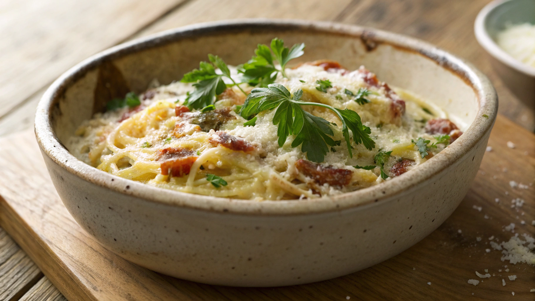 Low Carb Carbonara Chicken Bake