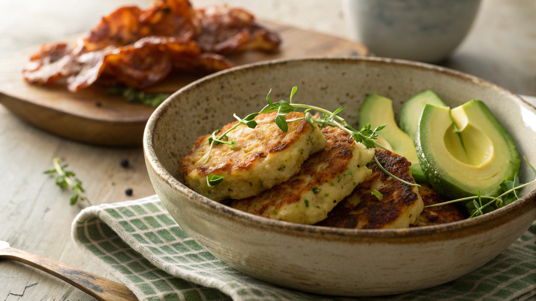 Keto Cauliflower and Halloumi Fritters