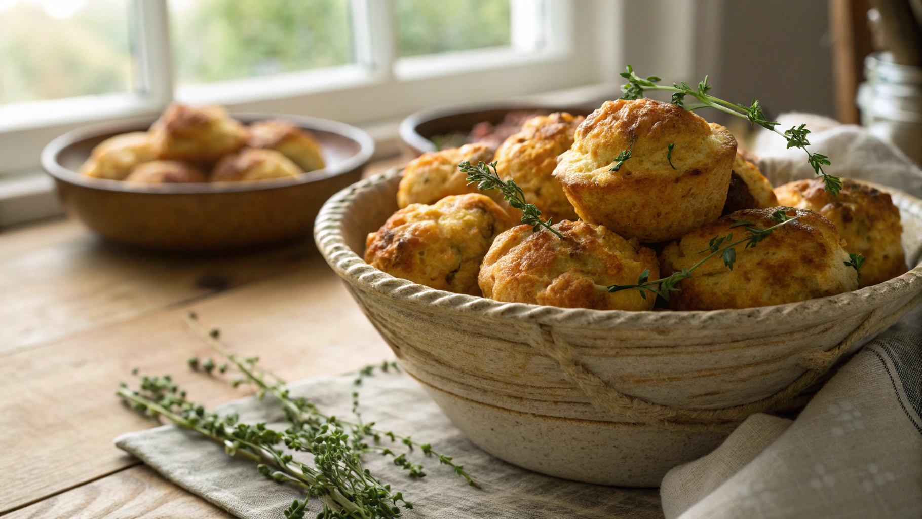 Keto Cauliflower Cheddar Muffins