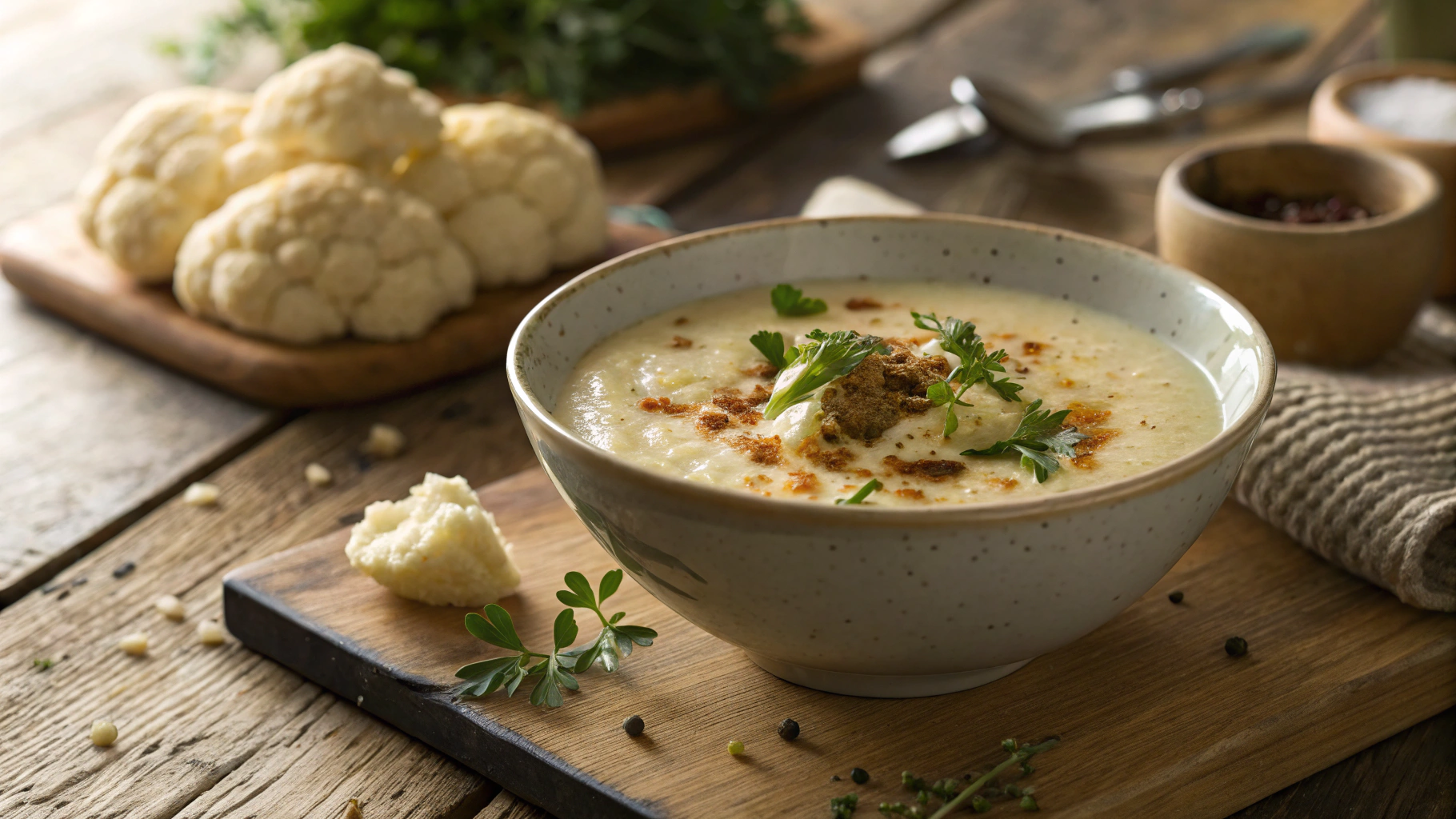 Low Carb Cauliflower Cheese Soup