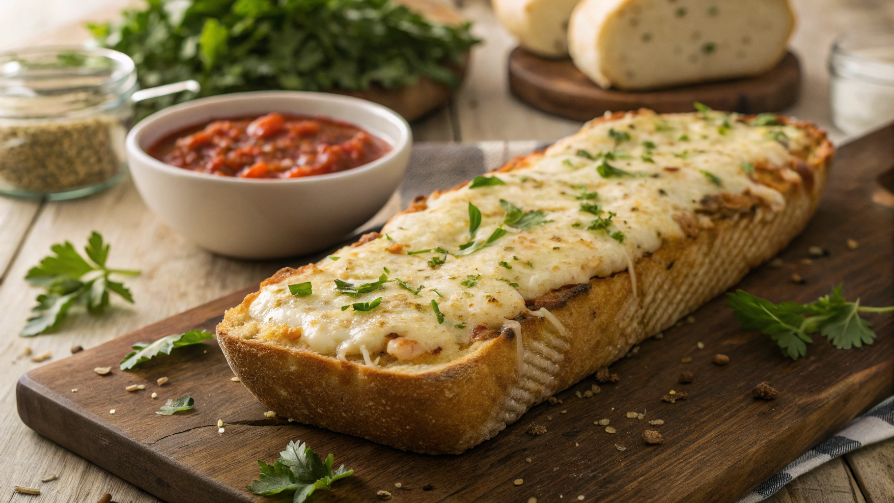 Keto Cauliflower Garlic Bread