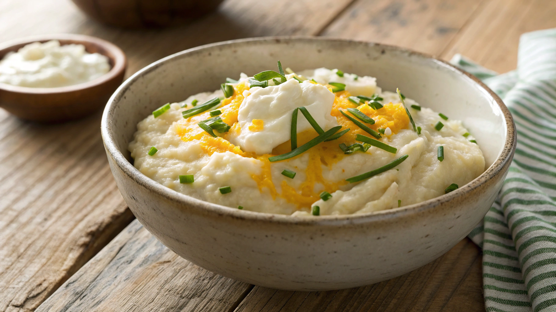 Keto Cauliflower Mash Gratin