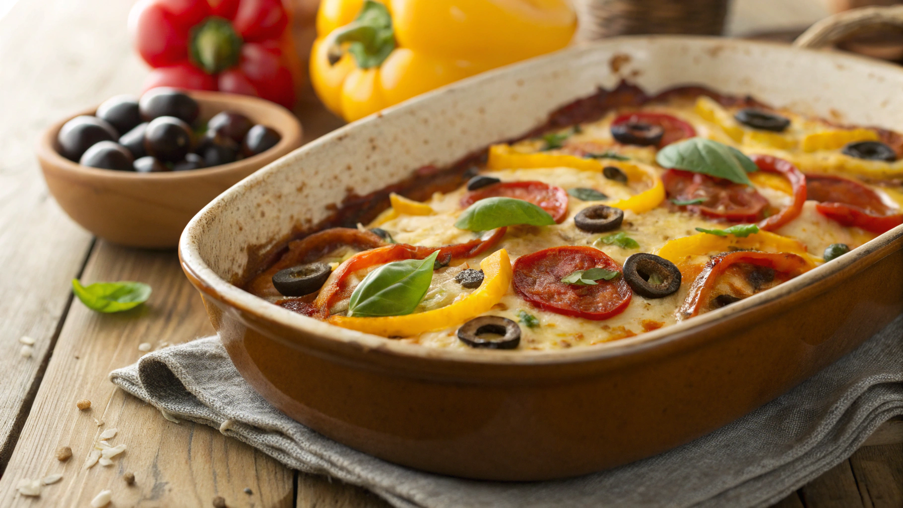 Keto Cauliflower Pizza Bake