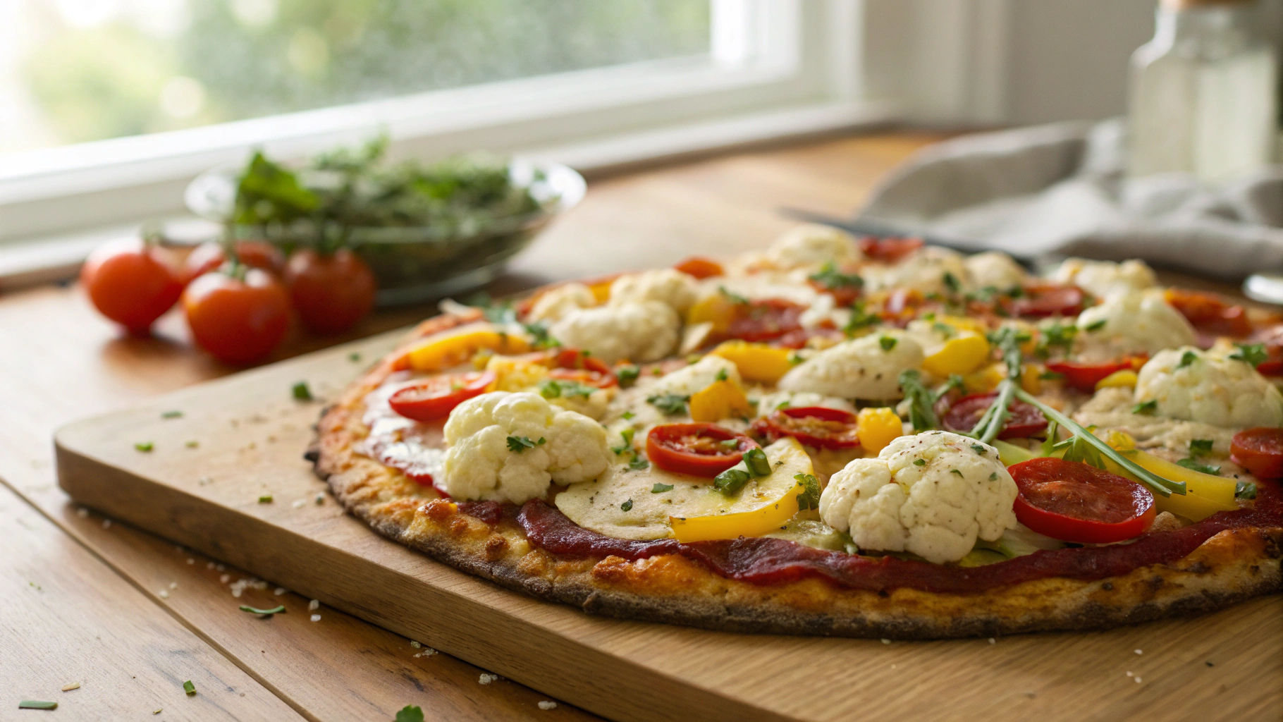 Keto Cauliflower Pizza Crust