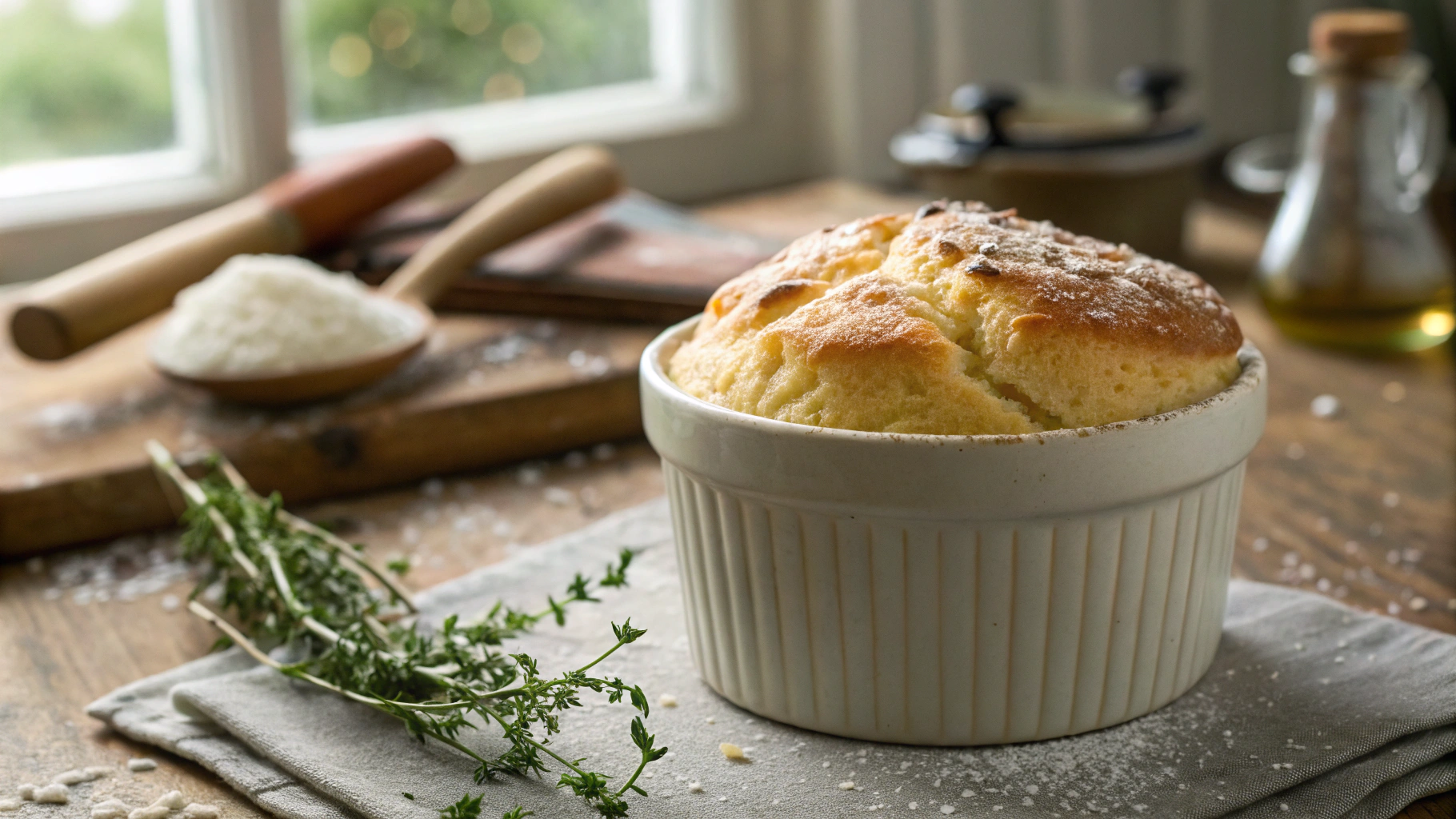 Keto Cheddar Cheese Souffle