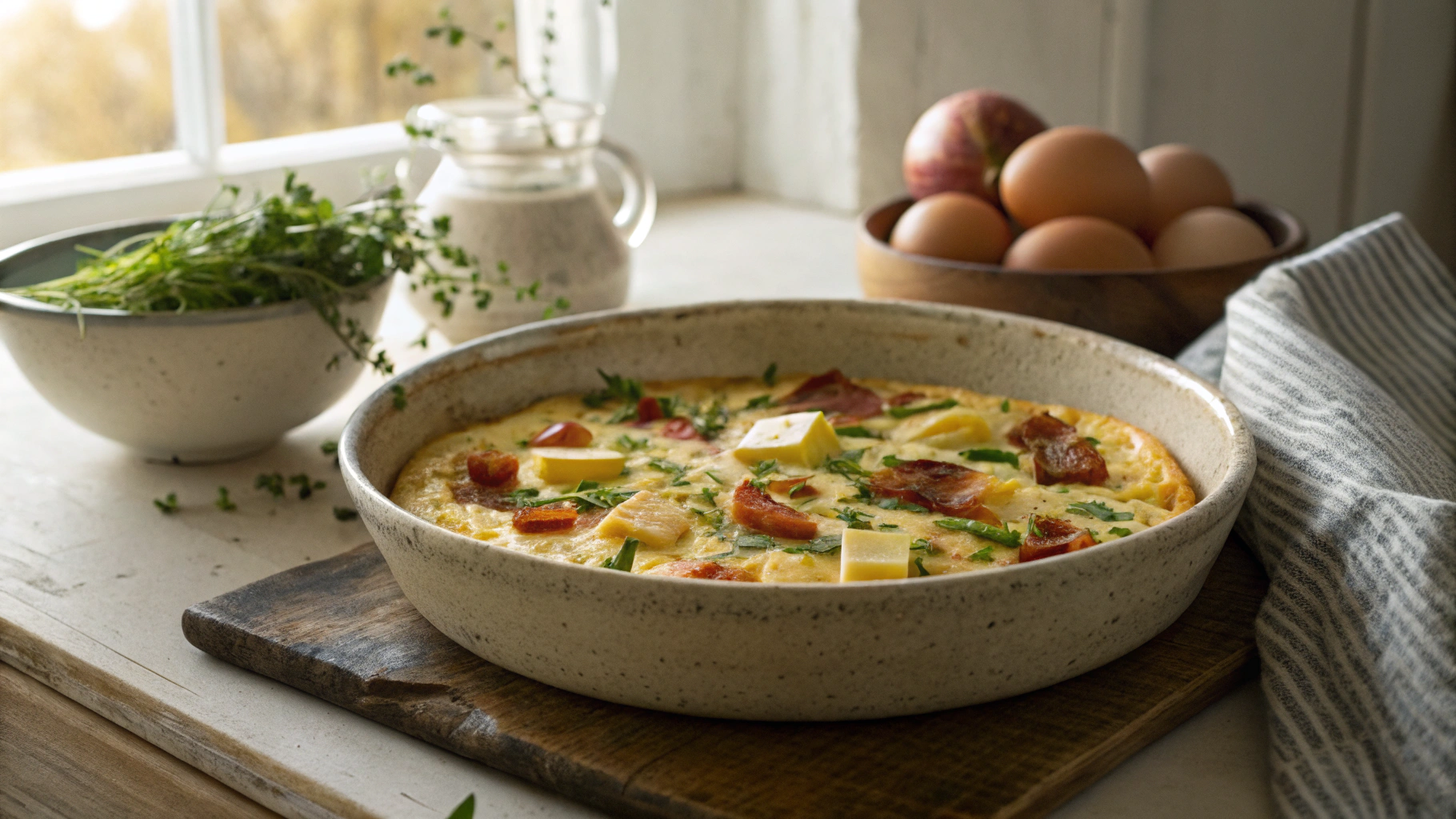 Keto Cheese and Bacon Frittata