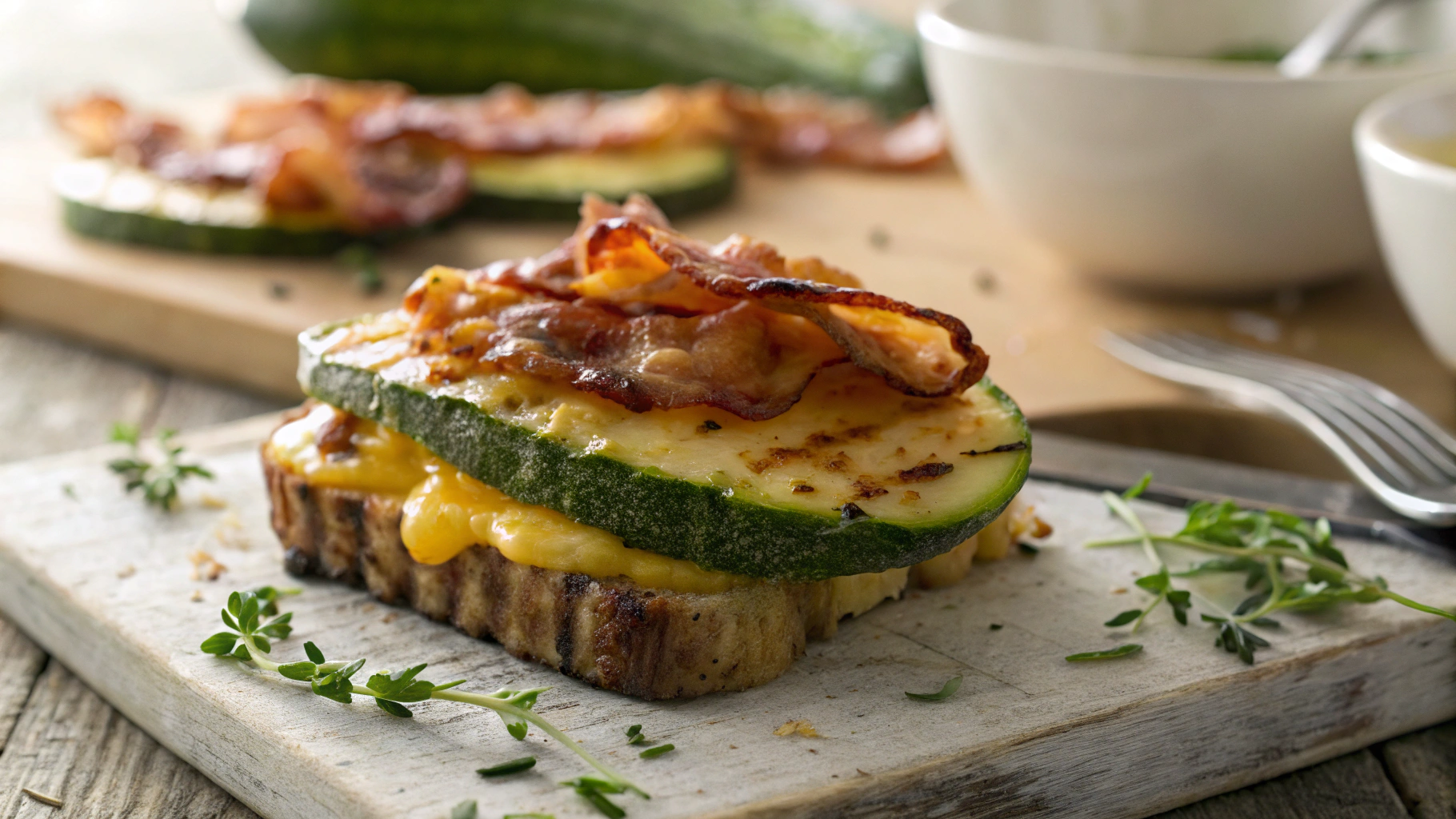 Keto Cheese and Bacon Melt