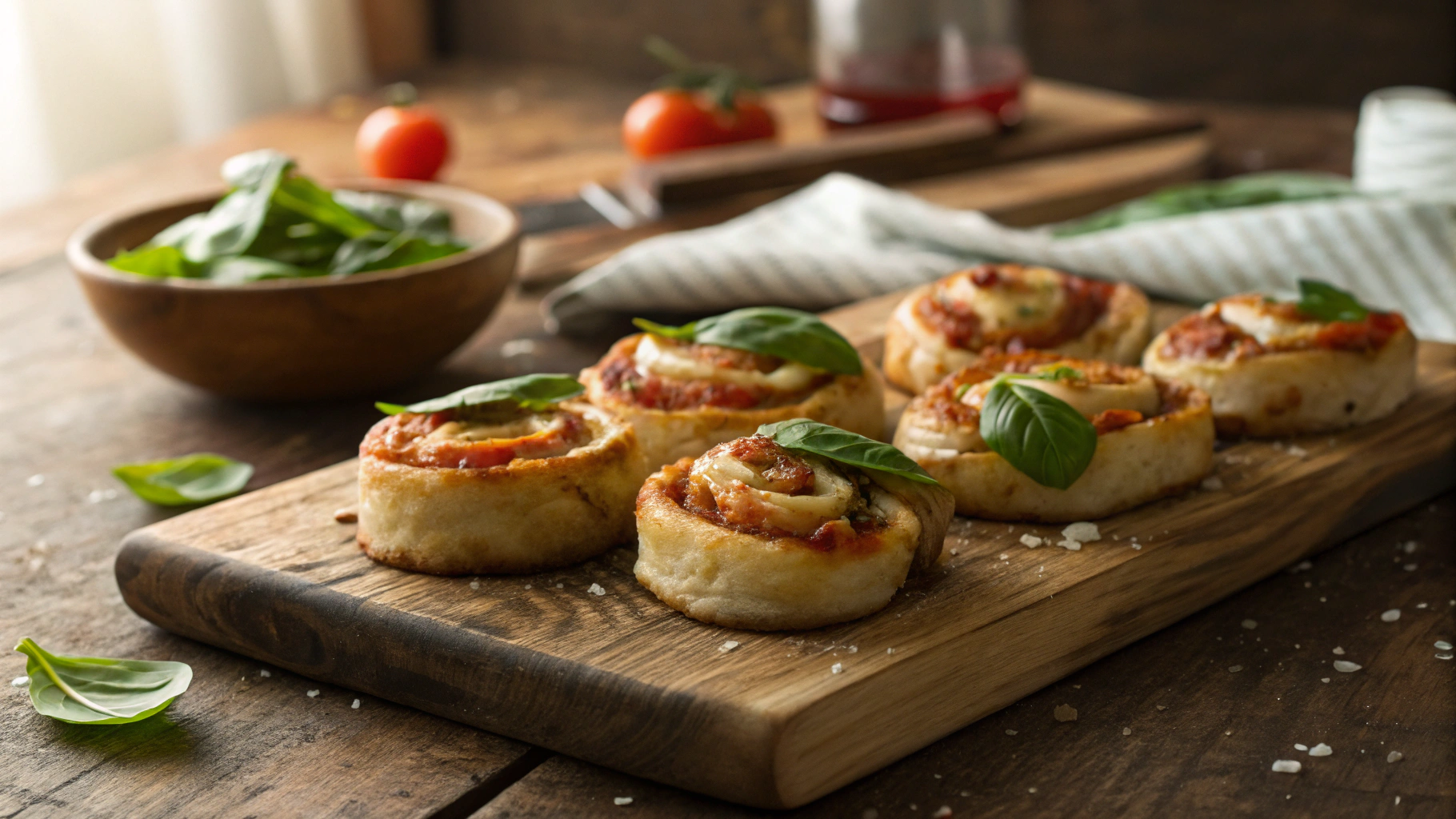 Keto Cheese and Chorizo Fathead Pizza Rolls