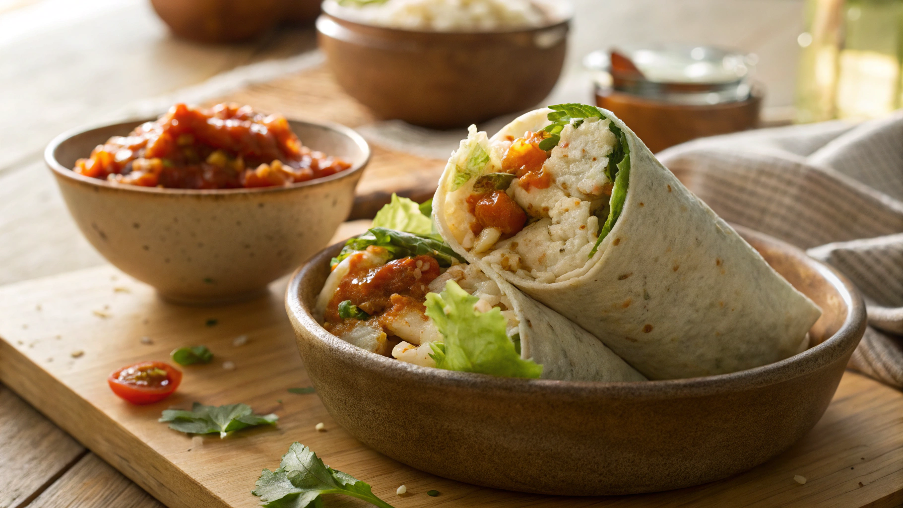 Keto Cheese and Rice Burrito