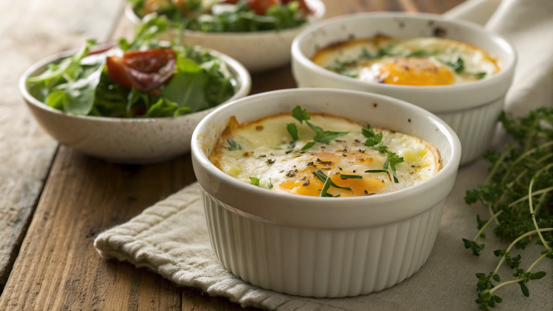 Keto Cheese Baked Eggs