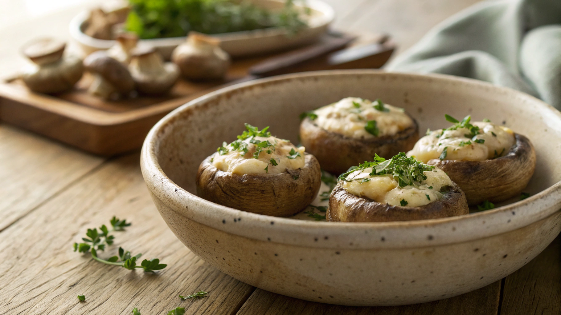 Keto Cheese Mushrooms