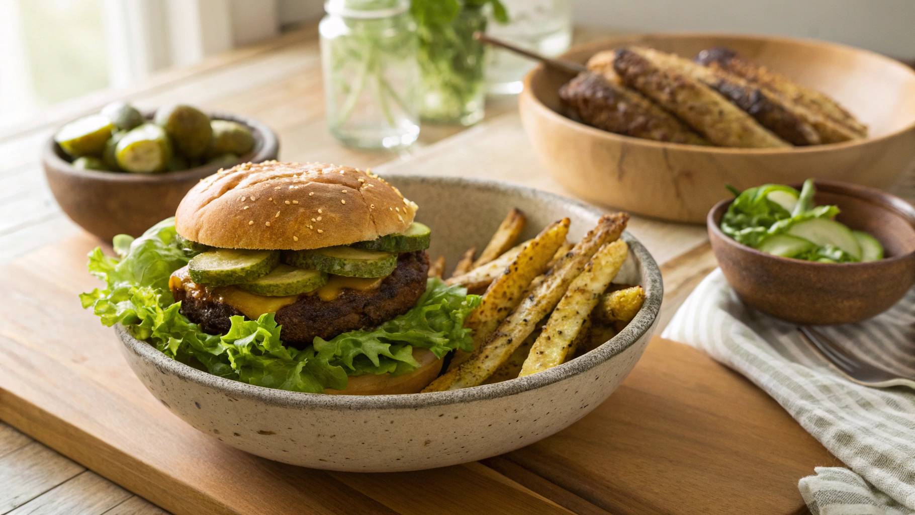 Keto Cheeseburger and Zucchini Fries Meal Prep