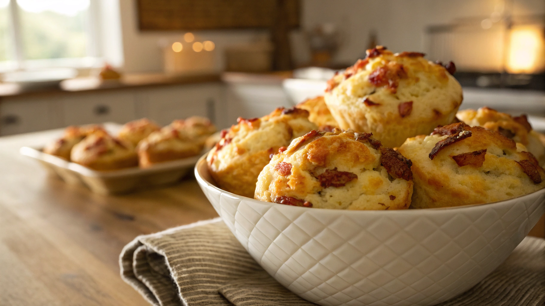 Keto Cheesy Bacon Muffins