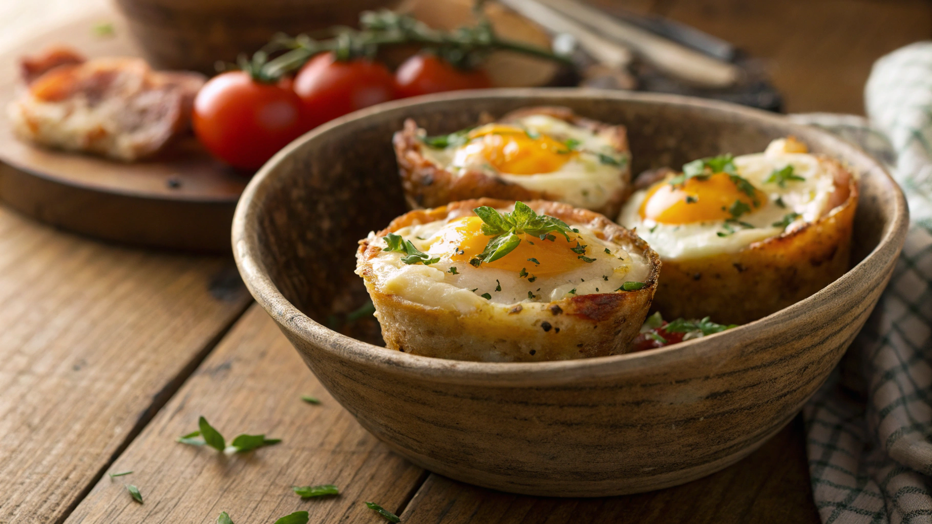 Keto Cheesy Chicken Egg Cups