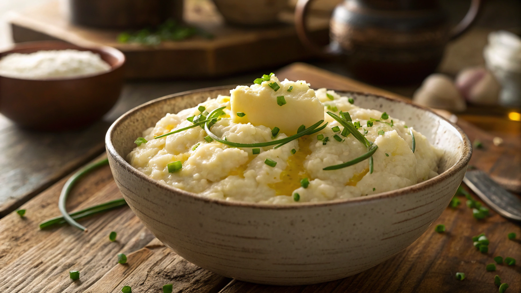 Keto Cheesy Mustard Mash