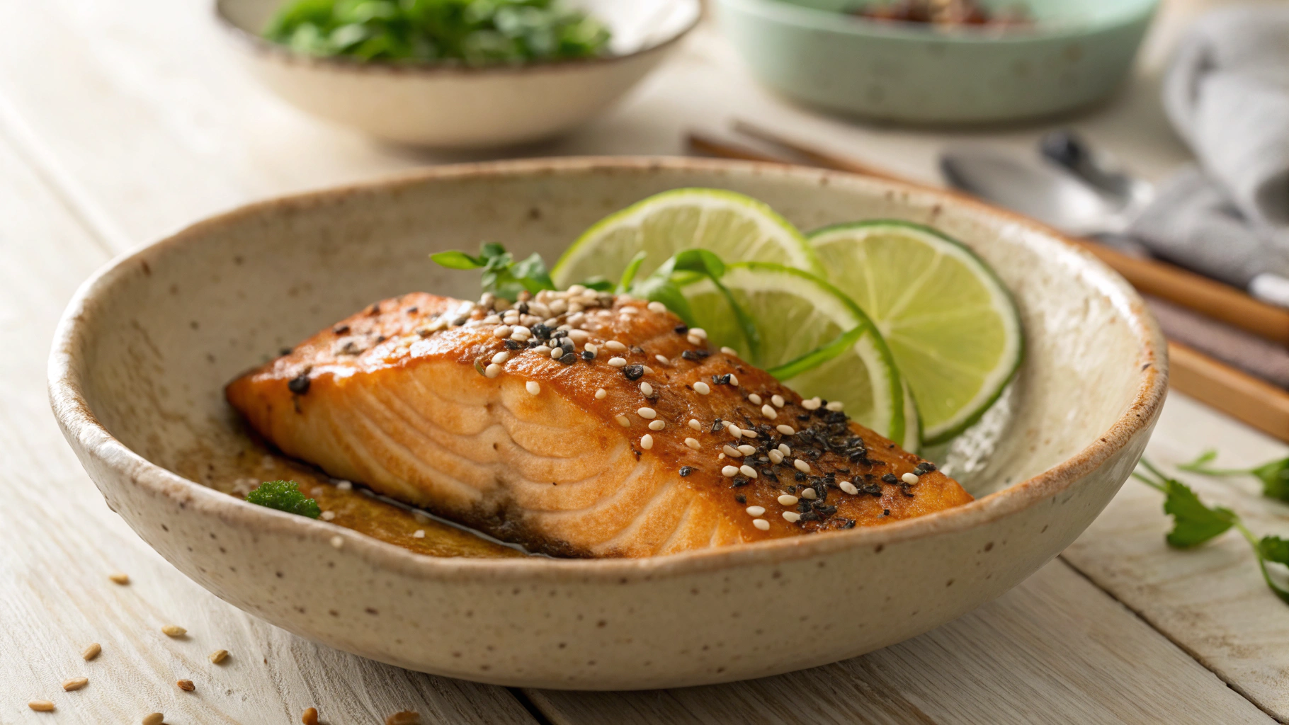Keto Chia and Sesame Crusted Salmon
