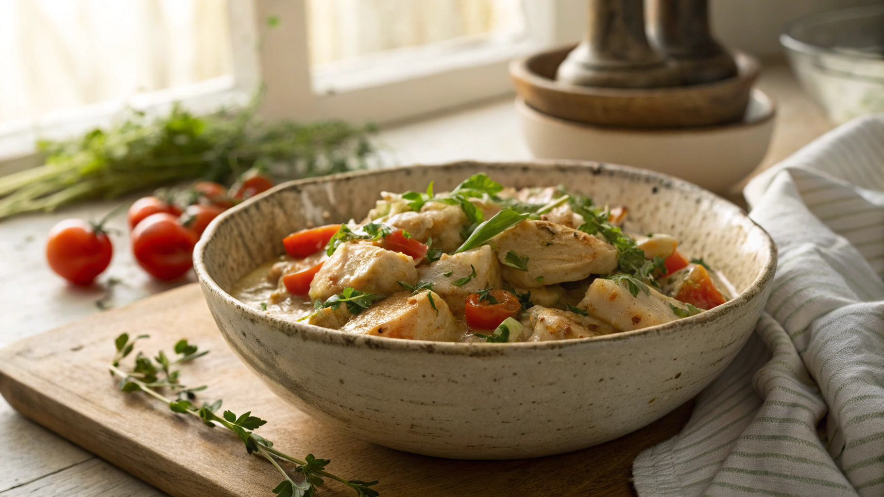 Keto Chicken a la King