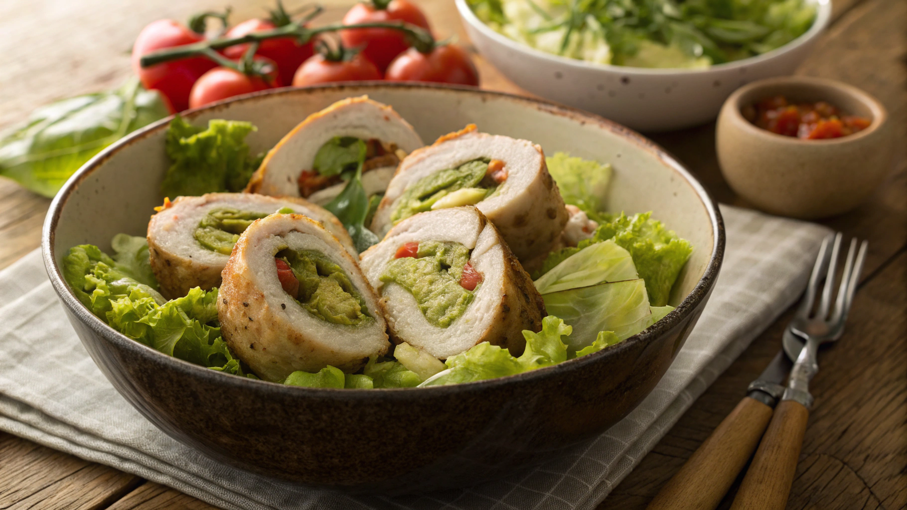 Keto Chicken And Guacamole Wraps