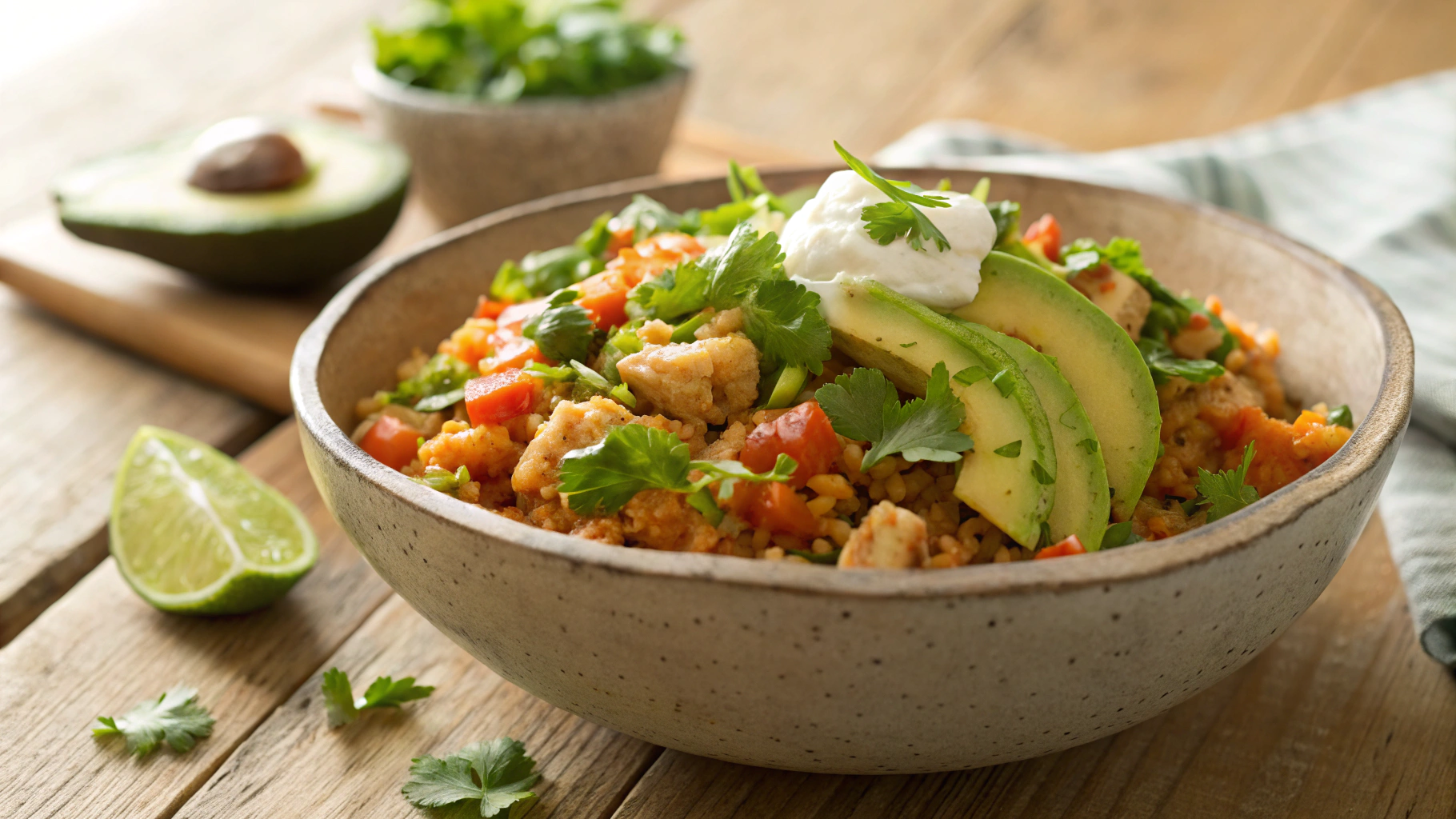 Keto Chicken And Rice Salad