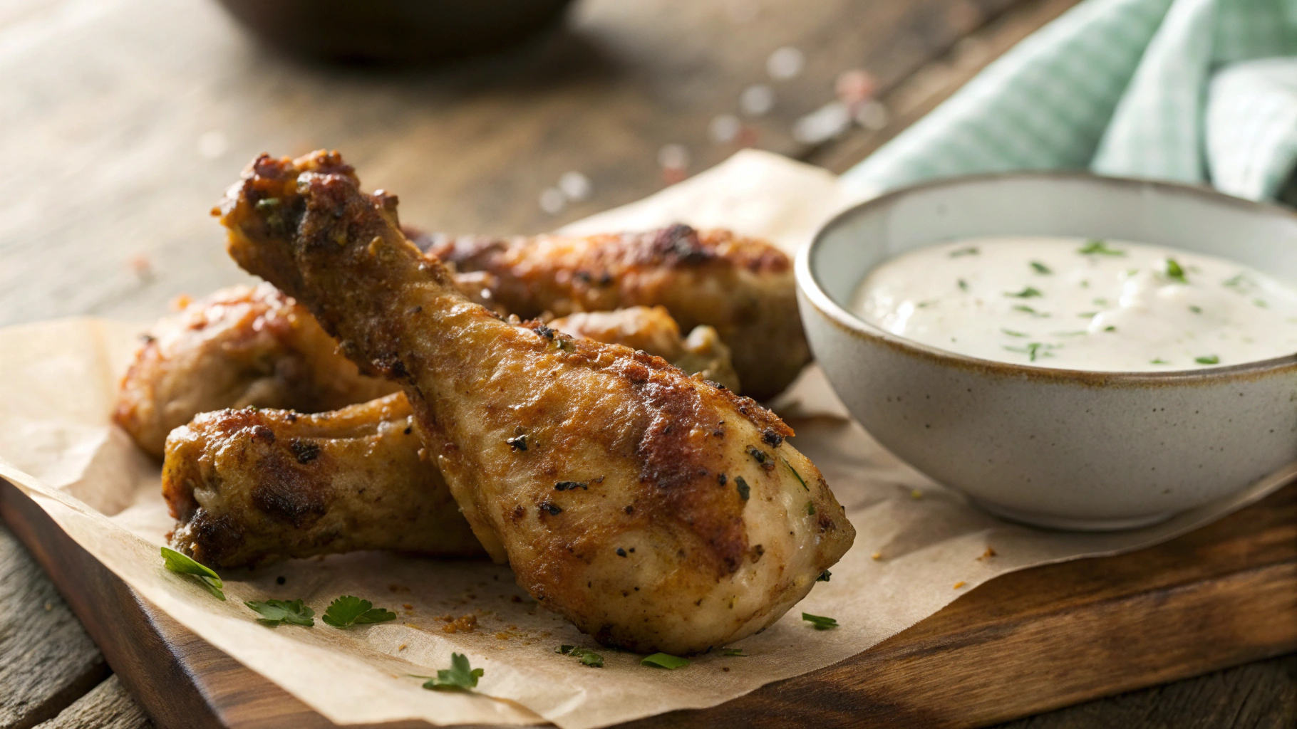 Keto Chicken Drumsticks with Alabama Sauce