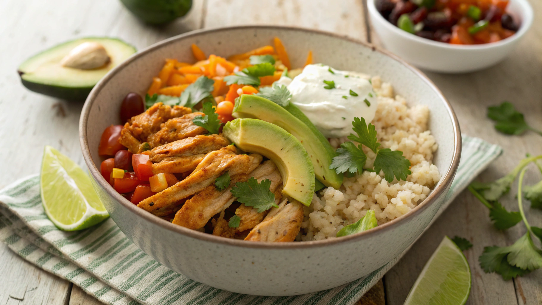 Keto Chicken Enchilada Bowls