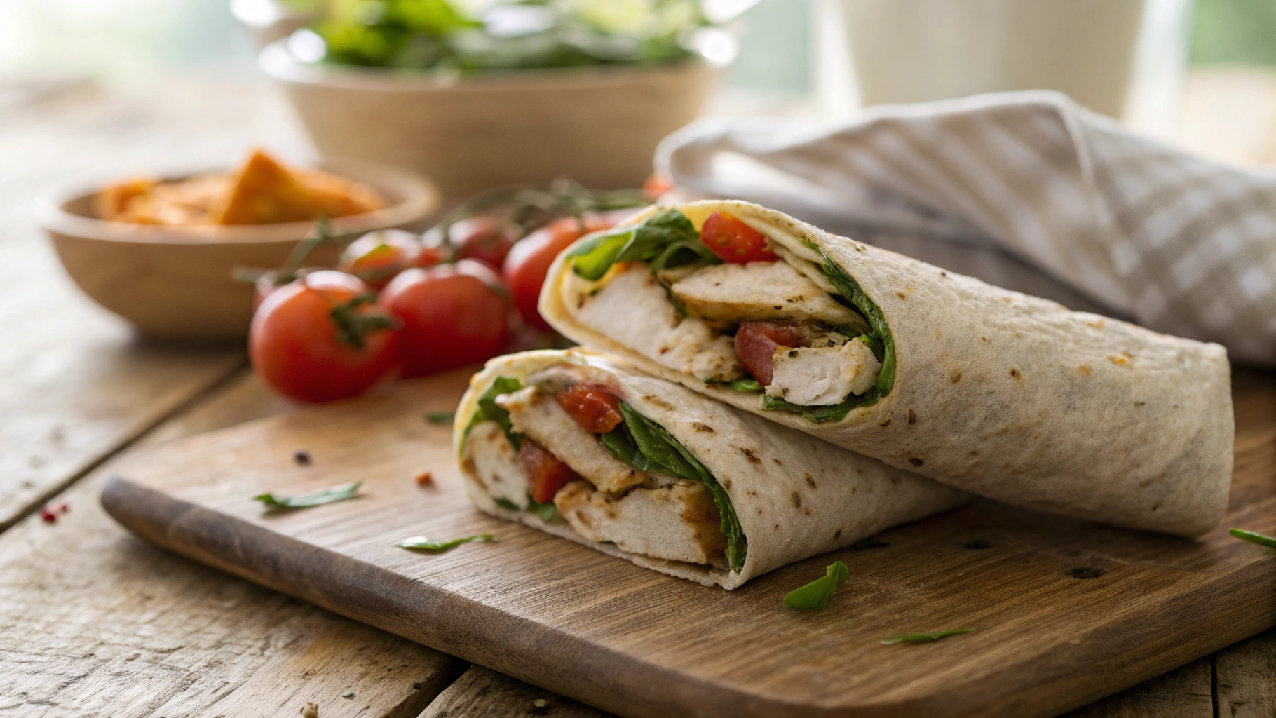 Keto Chicken, Mozzarella, Olive and Tomato Wraps