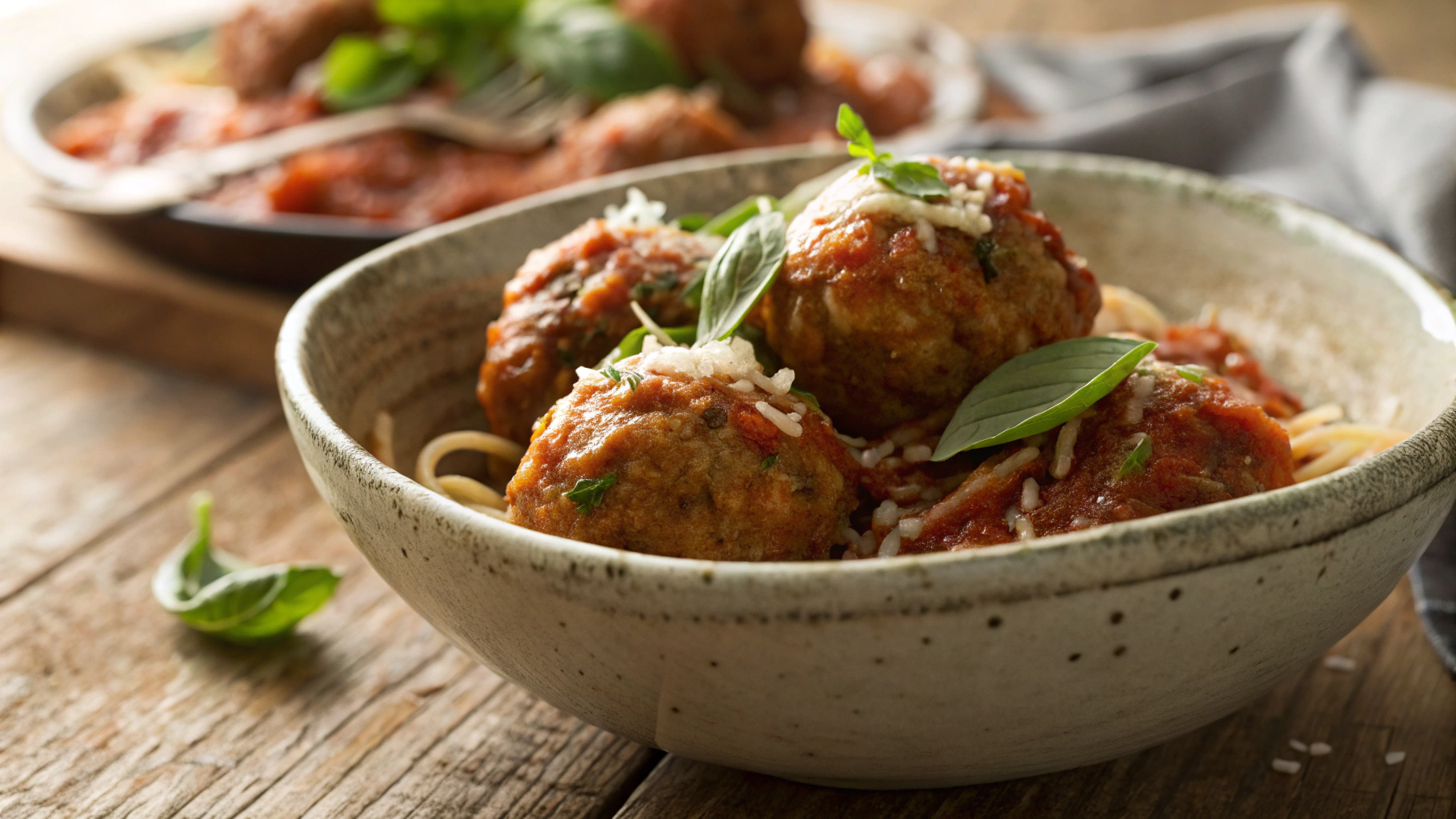 Keto Chicken Parm Meatballs