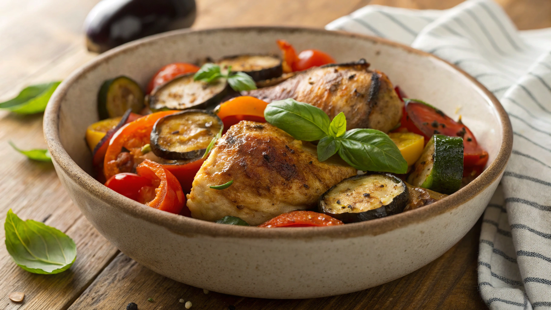 Low Carb Chicken Ratatouille Bake