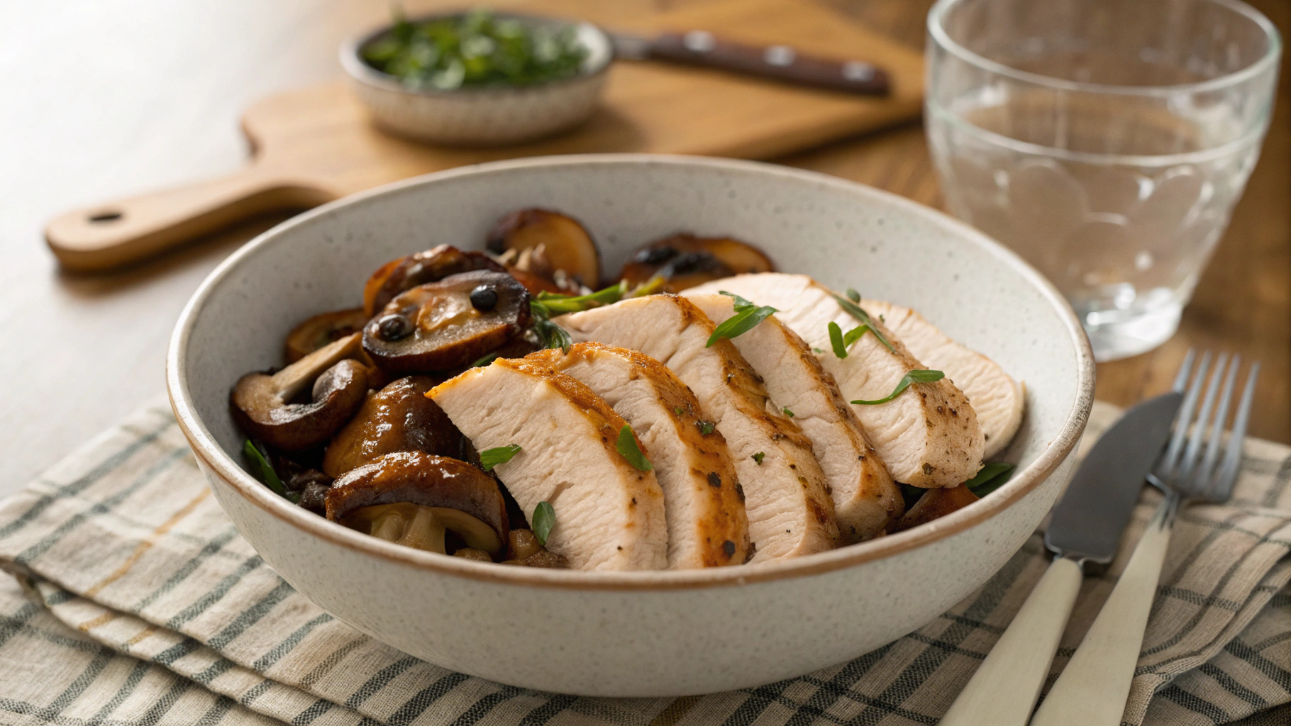 Keto Chili Chicken Breasts w Shitake Mushrooms