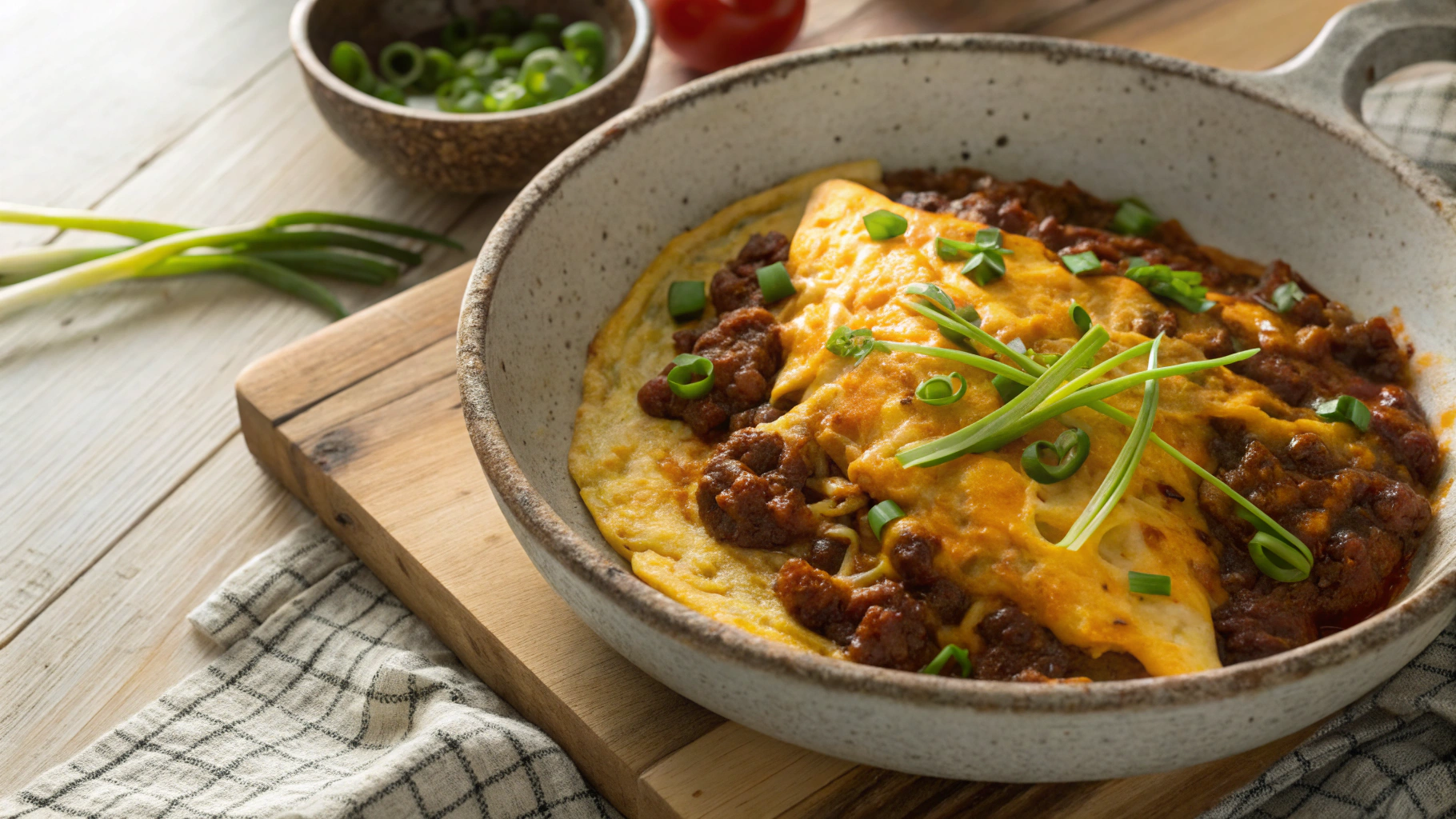 Low Carb Chili Omelette
