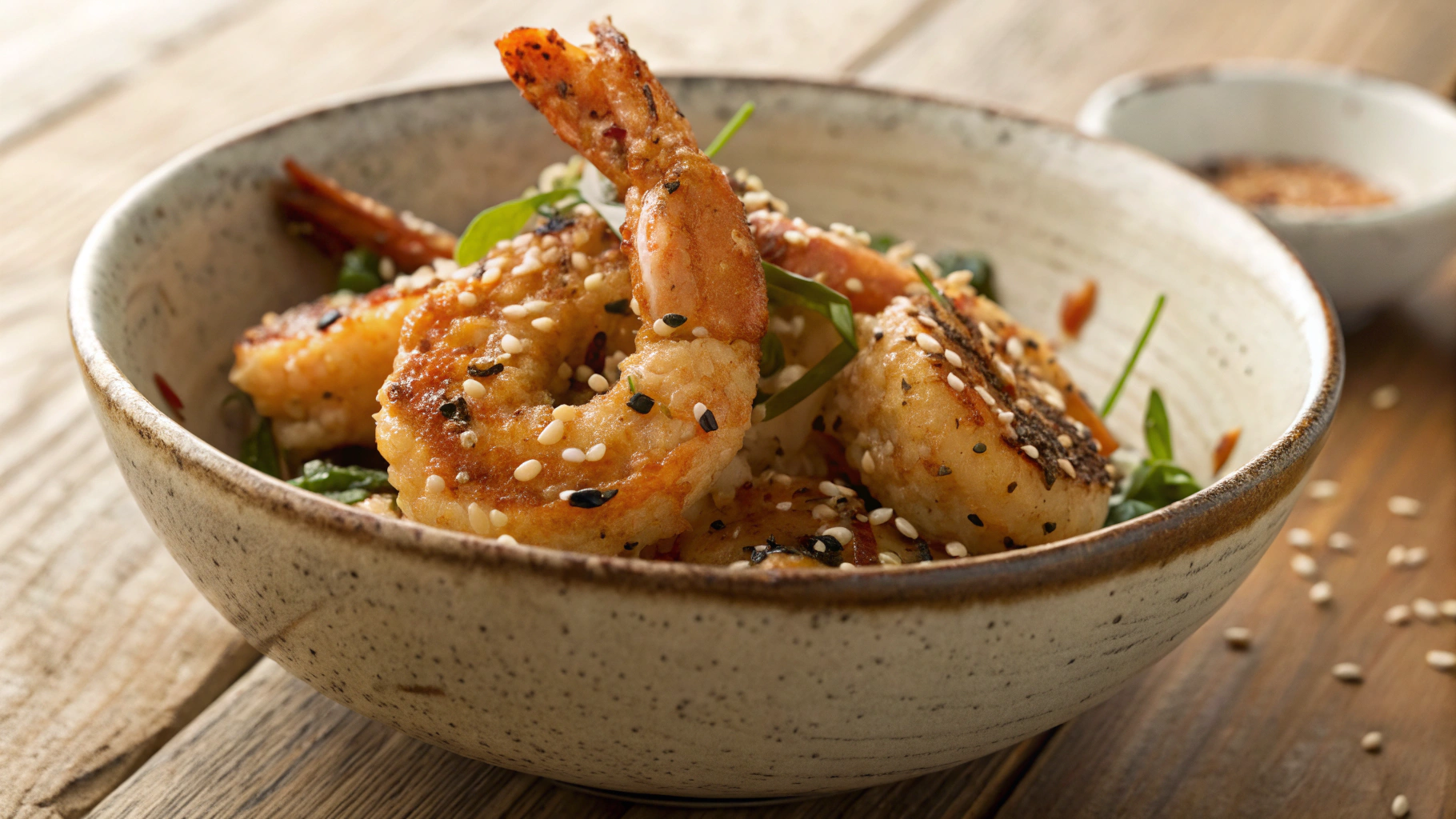 Keto Chinese Sesame Fried Shrimp