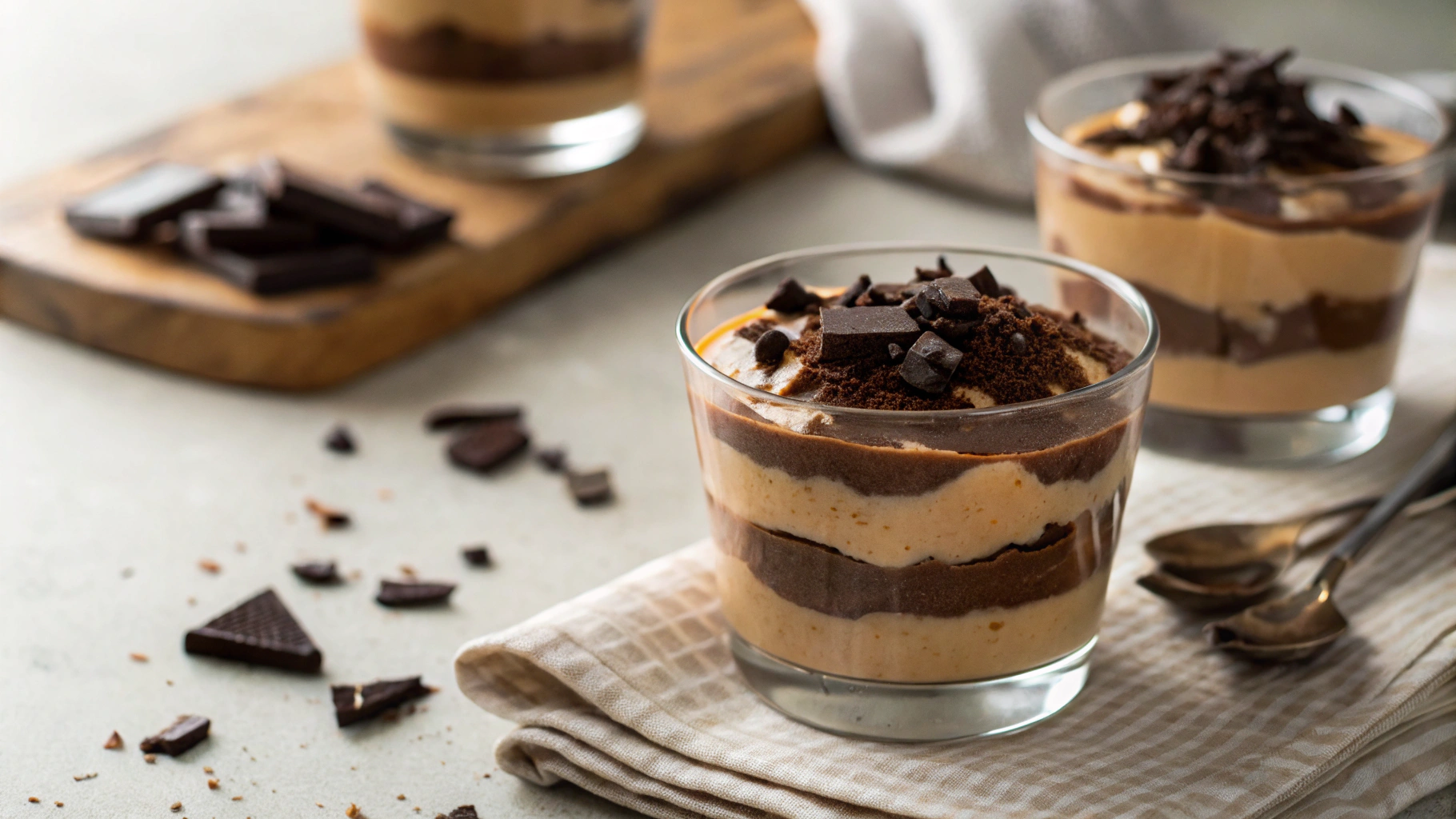 Keto Chocolate and Peanut Butter Silken Tofu Pudding