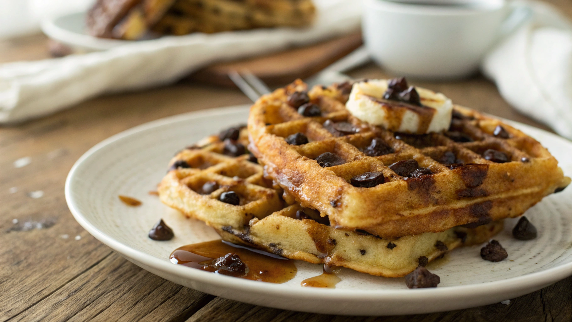 Low Carb Chocolate Chip Chaffles