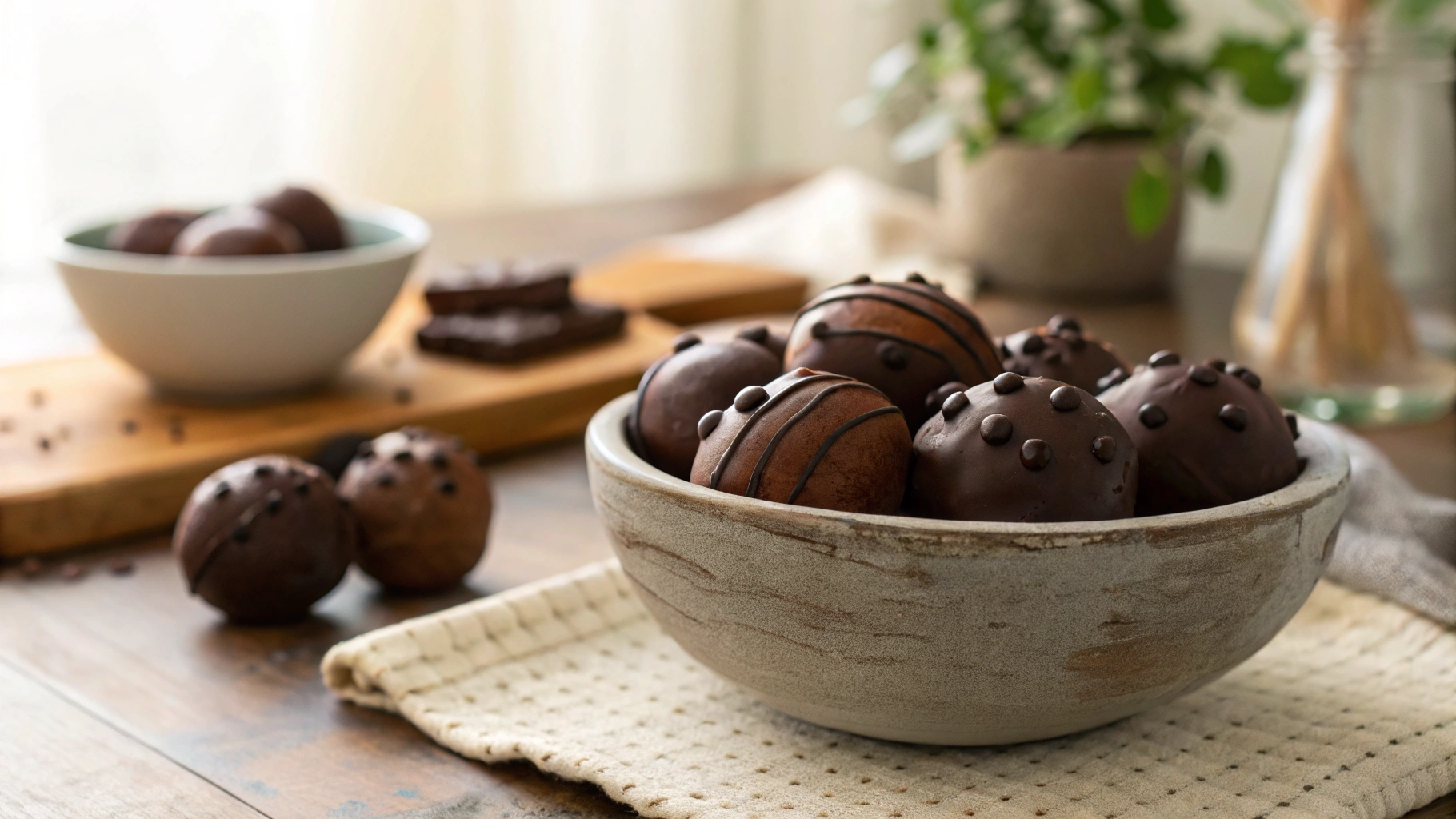 Keto Chocolate Dipped Cookie Dough Footballs