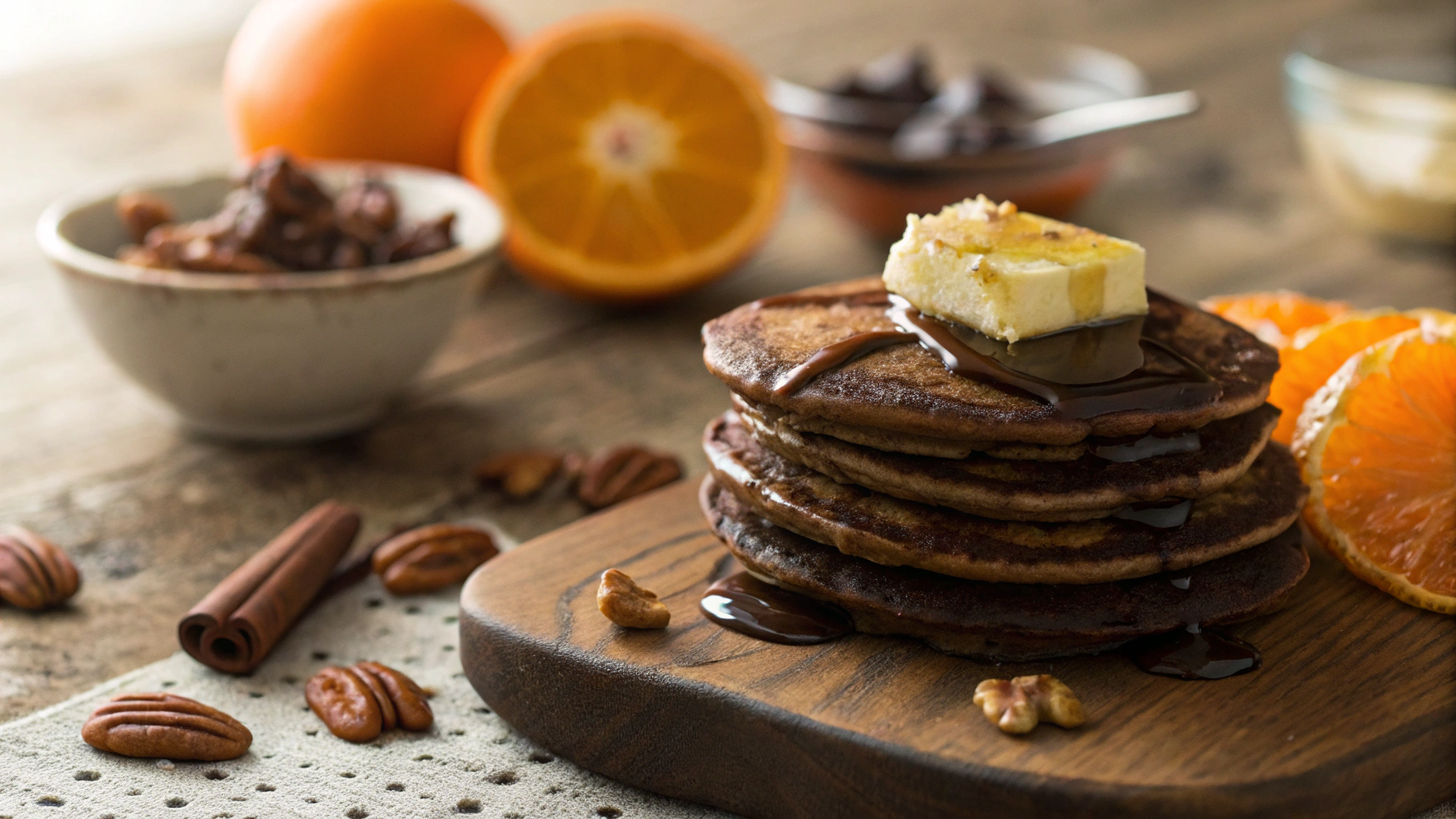 Keto Chocolate, Orange And Pecan Compound Butter