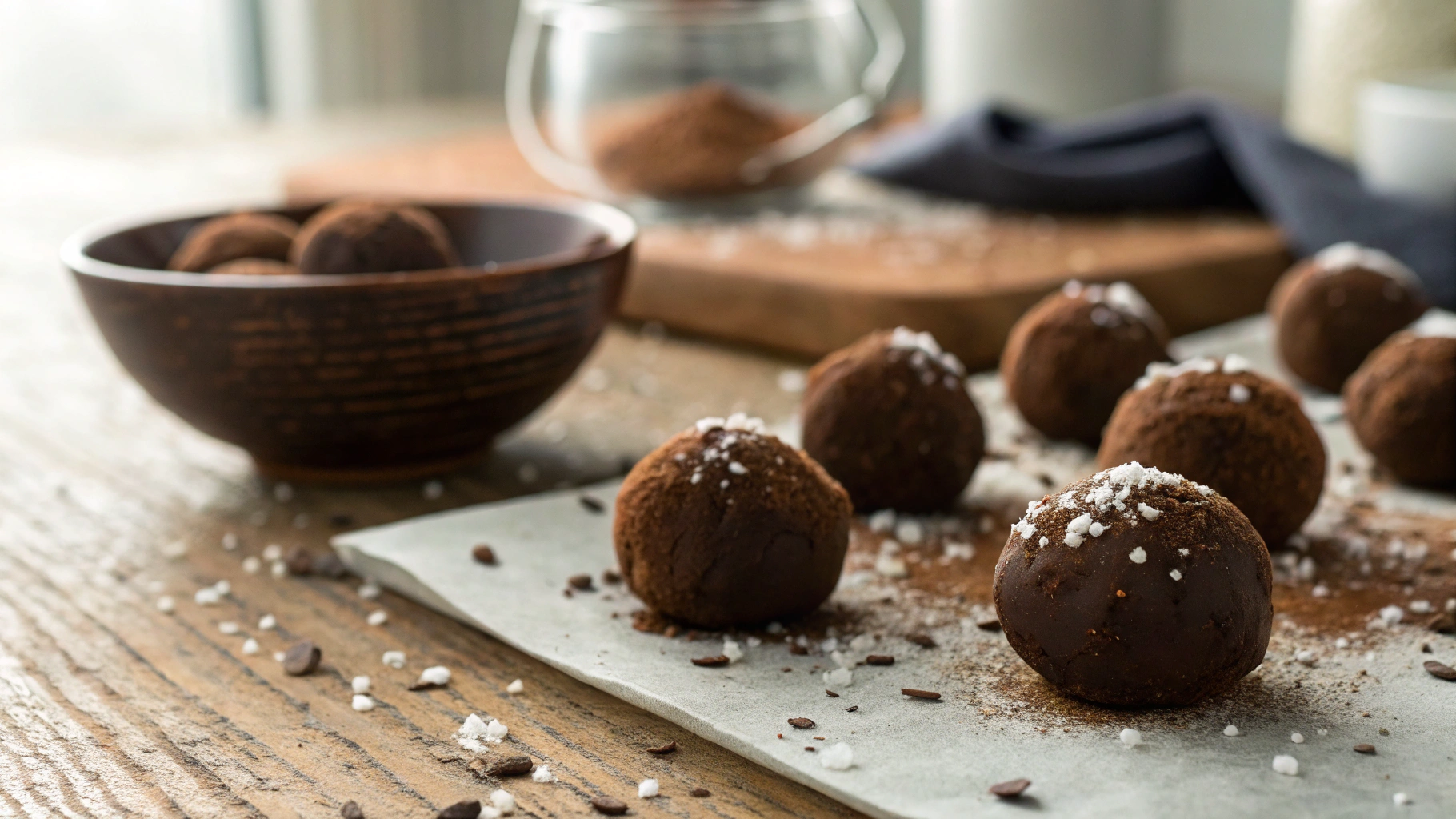 Keto Chocolate Salted Caramel Truffles
