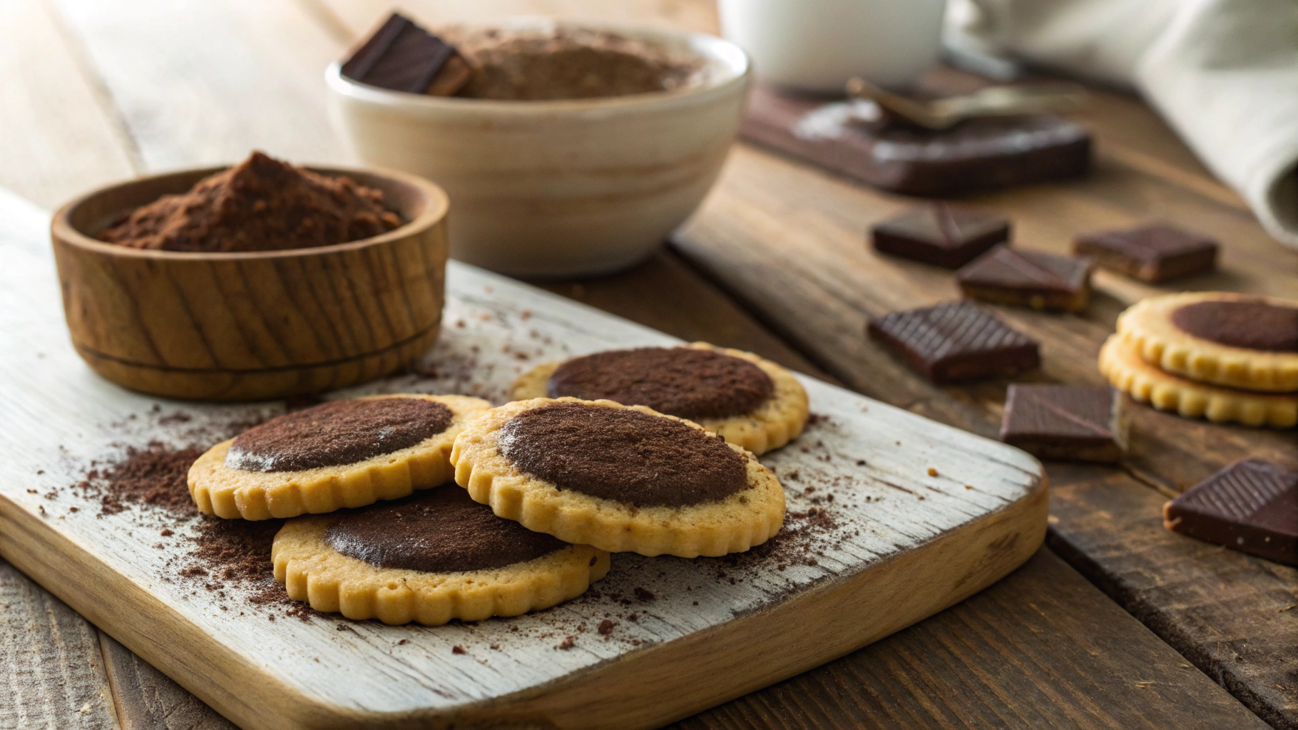 Keto Chocolate Shortbread Cookies