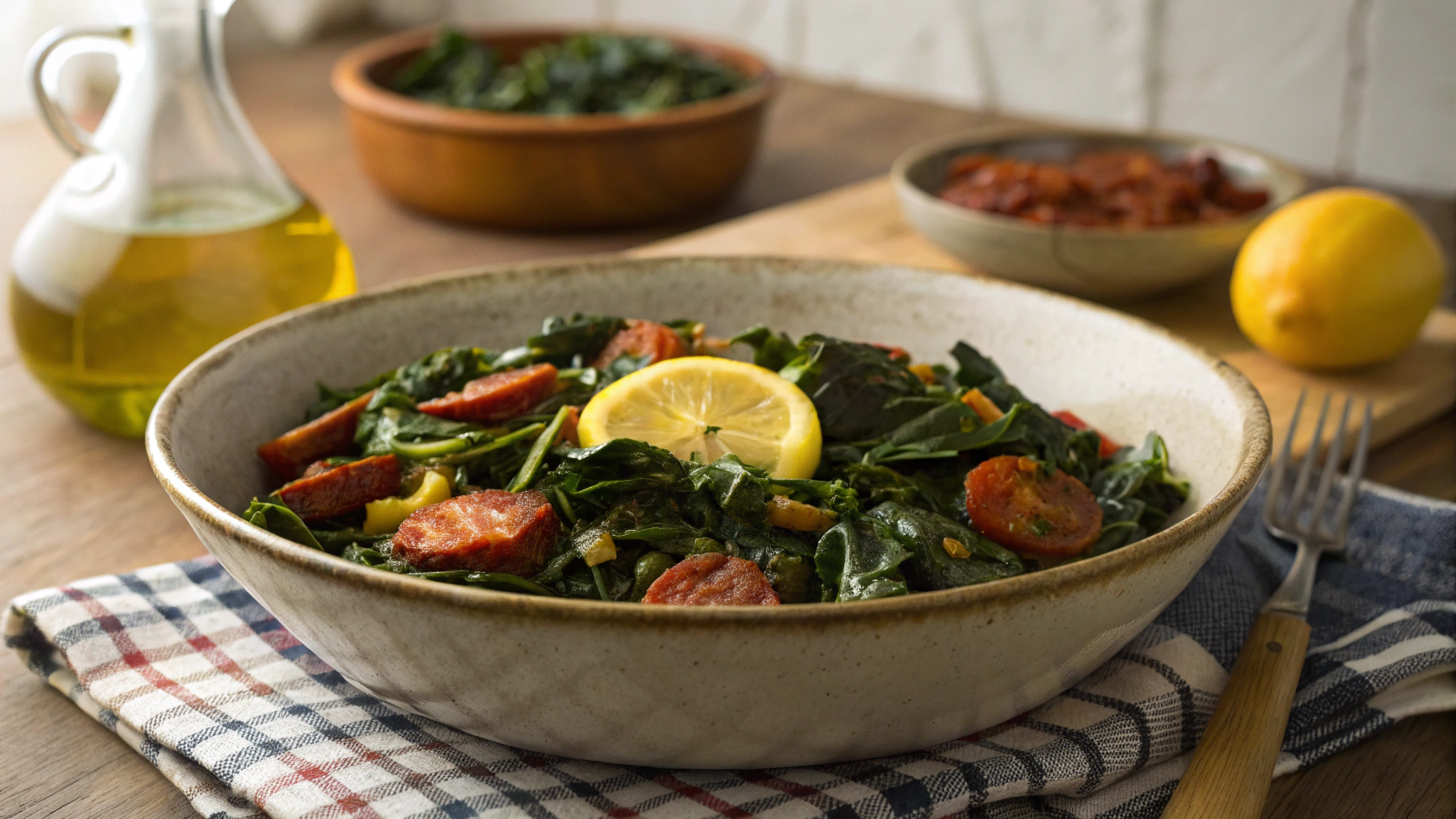 Keto Chorizo and Collard Greens
