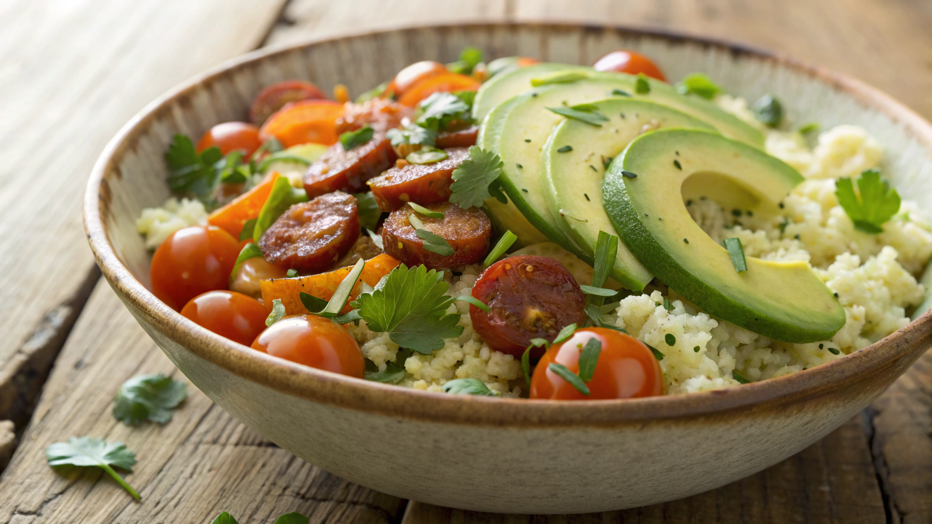 Low Carb Chorizo Rice Salad