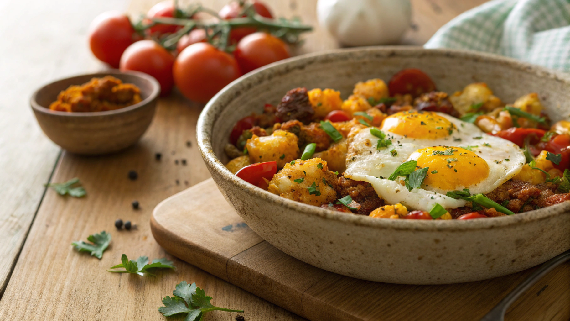 Low Carb Chorizo, Zucchini and Cauliflower Hash