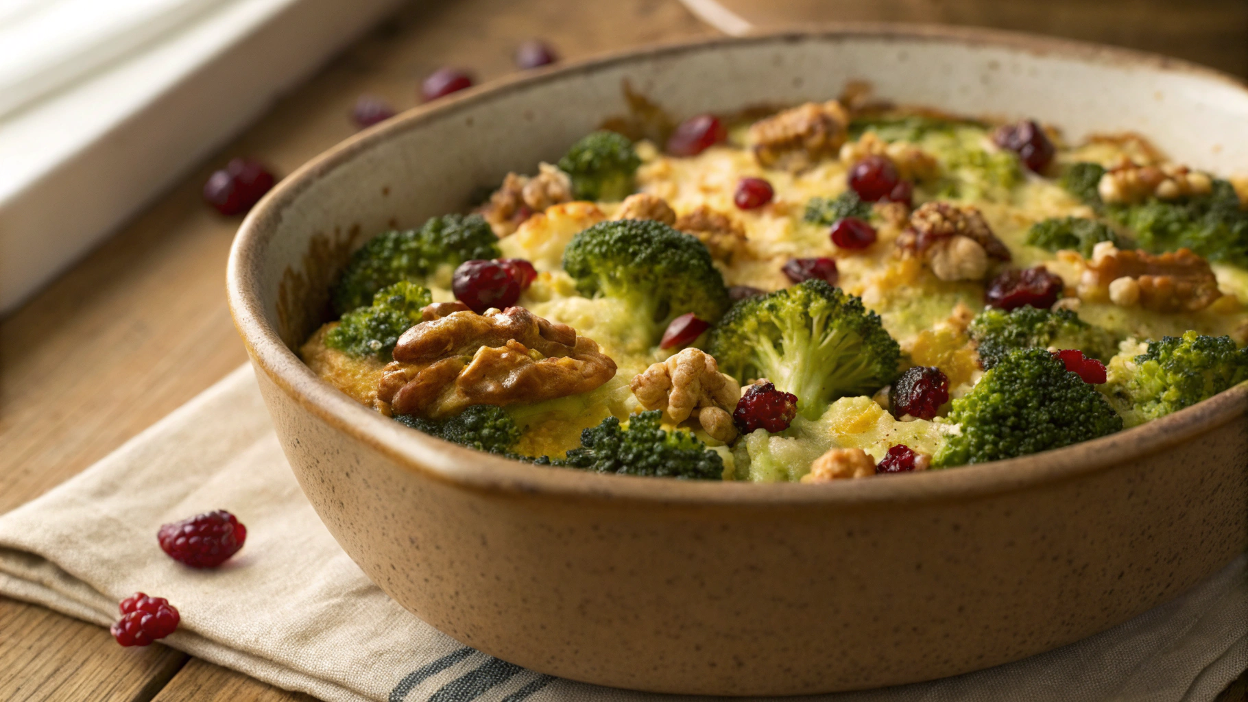 Keto Christmas Brie and Broccoli Bake