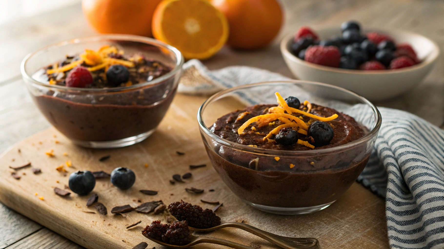 Keto Christmas Chocolate Orange Puddings