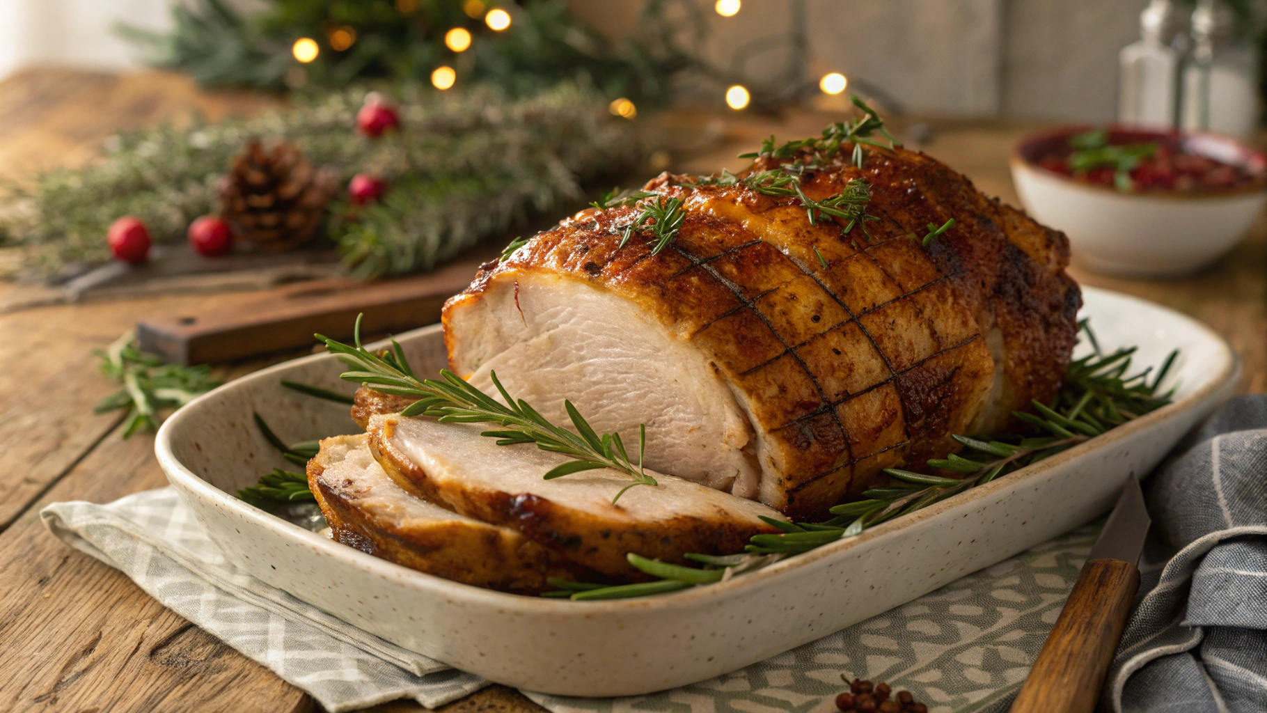 Keto Christmas Crackling Pork