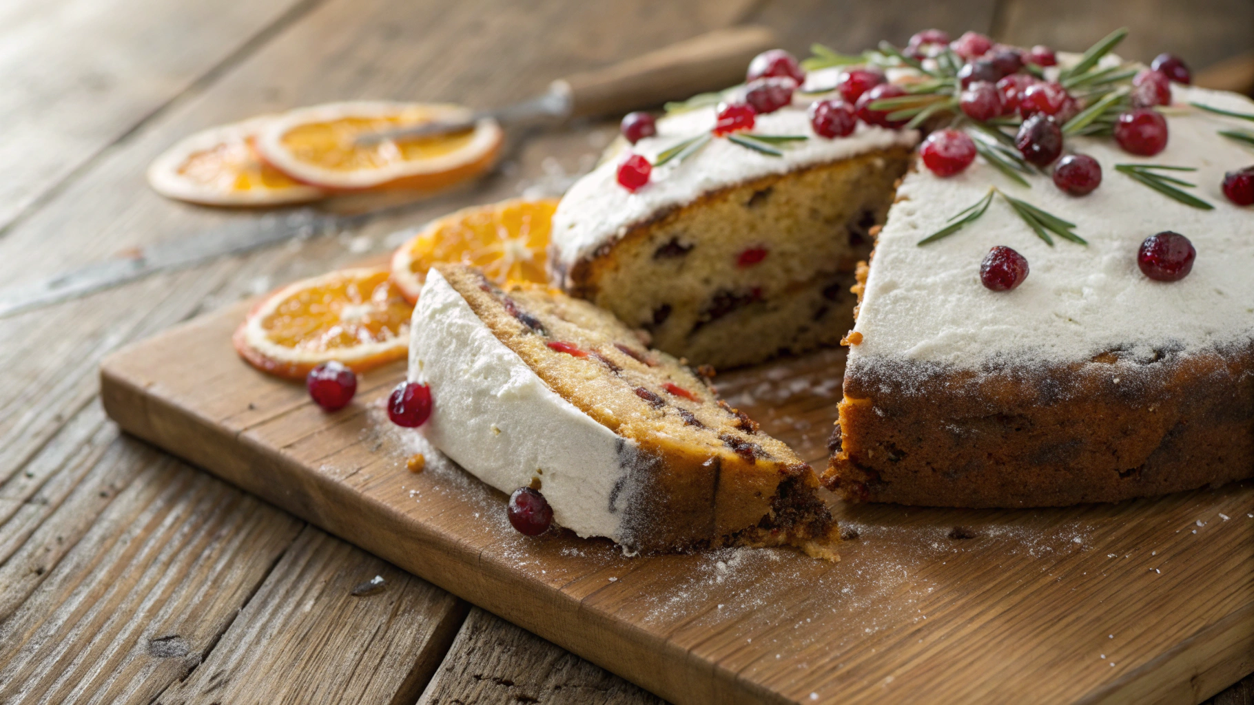 Keto Christmas Orange Cream Cake