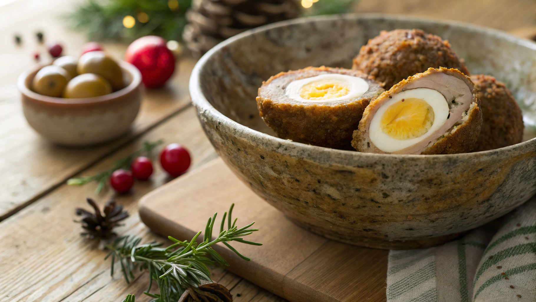 Keto Christmas Turkey Baked Scotch Eggs Snack