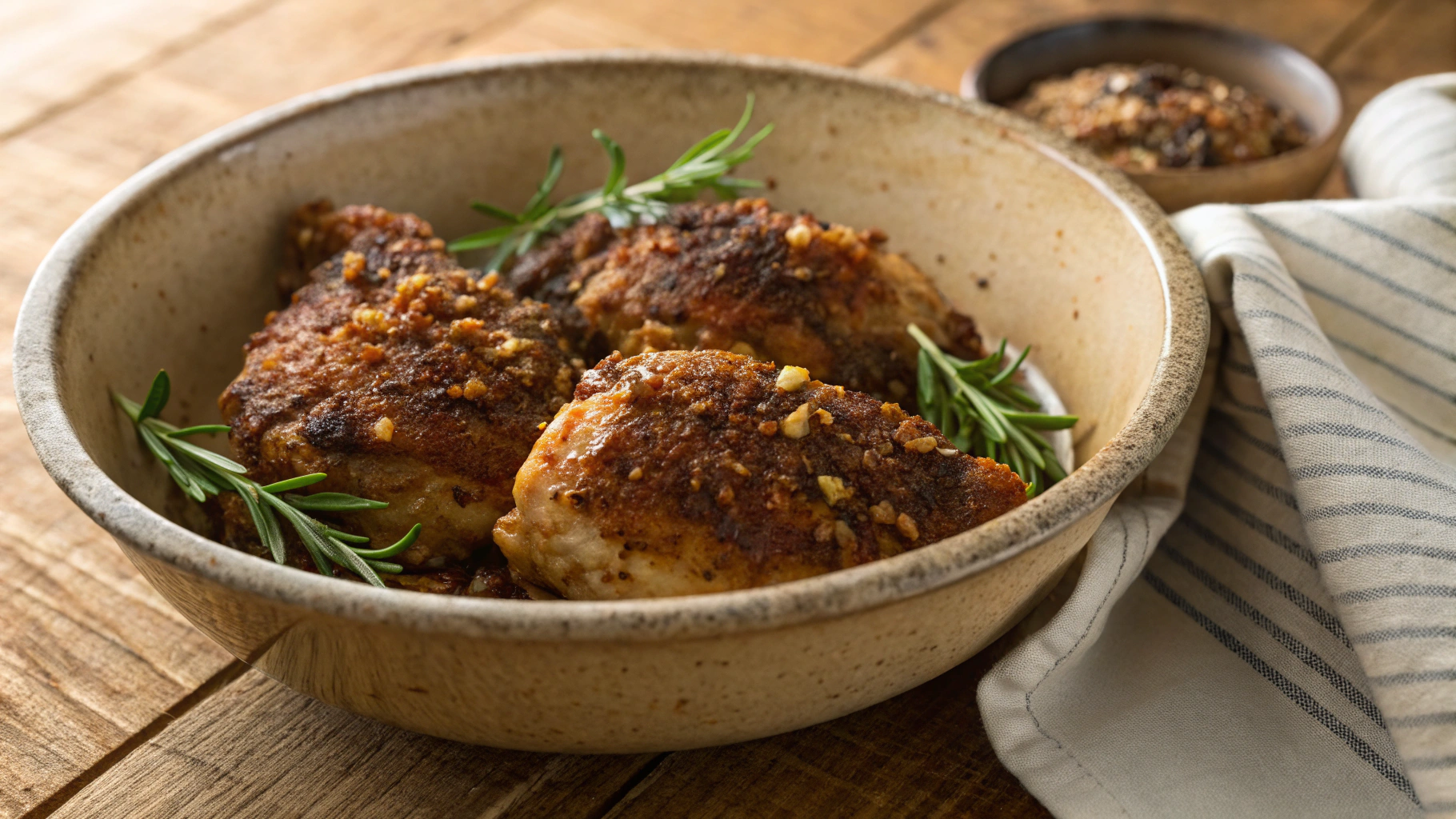 Keto Cinnamon Crunch Chicken Thighs