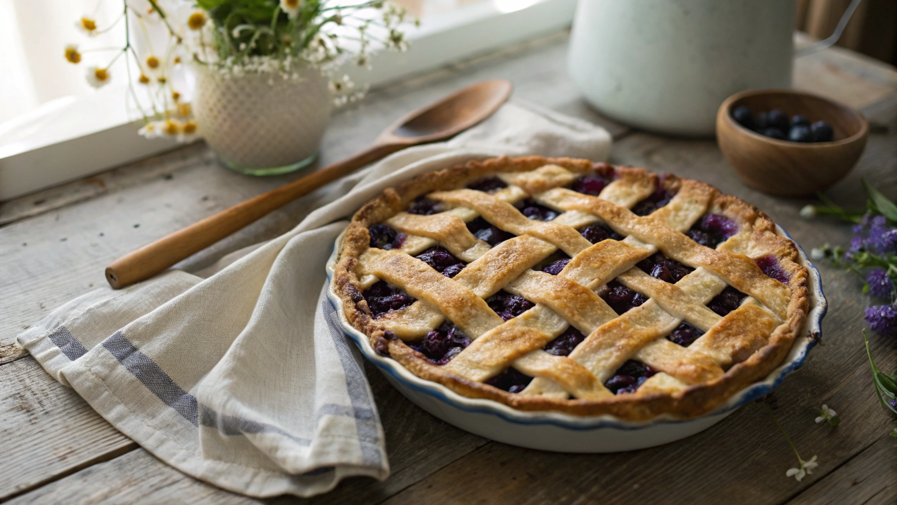 Keto Classic Blueberry Pie