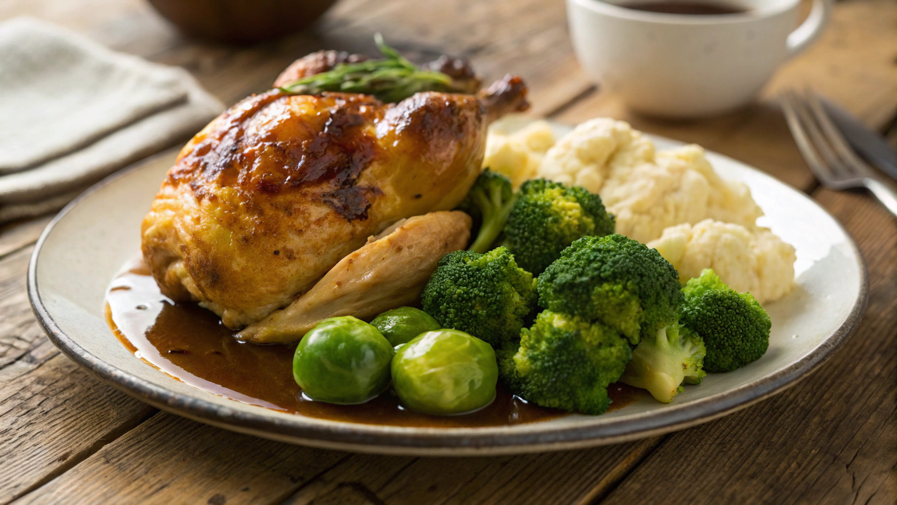 Keto Classic British Sunday Roast Chicken with Gravy