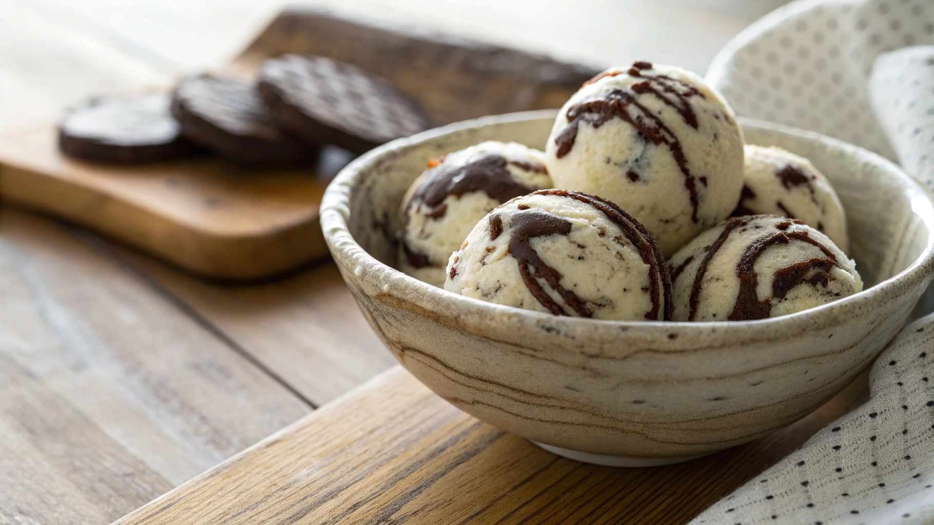 Keto Cocoa Cookies and Cream Fat Bombs