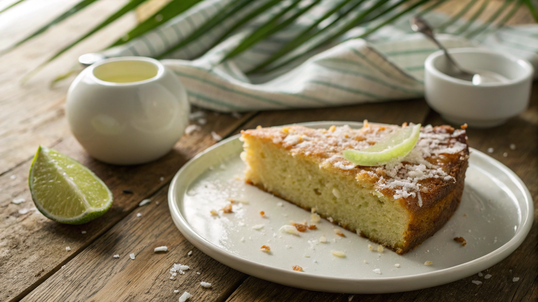 Keto Coconut and Lime Loaf Cake